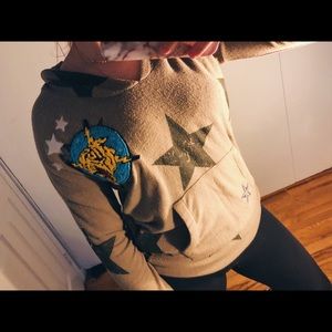 chasor green army sweatshirt w stars